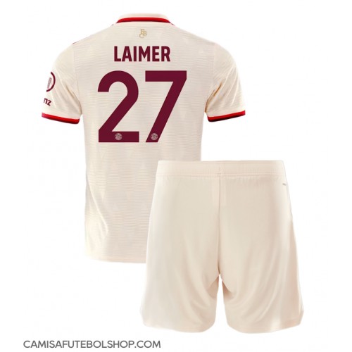 Camisa de time de futebol Bayern Munich Konrad Laimer #27 Replicas 3º Equipamento Infantil 2024-25 Manga Curta (+ Calças curtas)